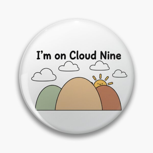 Item preview, "Minimal Hills with 'I'm on Cloud Nine' Quote" designed and sold by Happyfreedom.