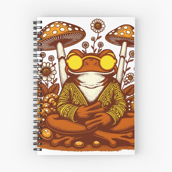 Item preview, Trippy Frog Mushroom Art – Psychedelic Frog with Sunglasses, Hippie Cottagecore Toad Design for Nature & Mushroom Lovers designed and sold by Graphic Botique.