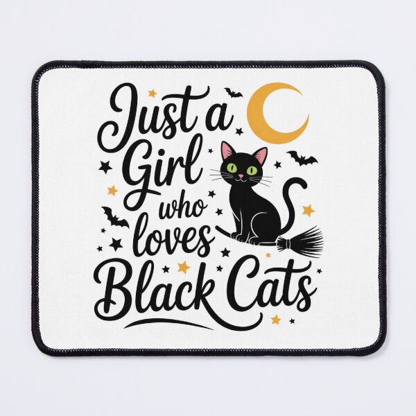Item preview, Just a Girl Who Loves Black Cats – Cute Witchy Moon and Stars Halloween Design designed and sold by WitchyWhisper.