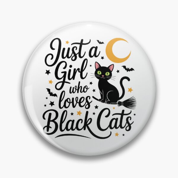 Item preview, Just a Girl Who Loves Black Cats – Cute Witchy Moon and Stars Halloween Design designed and sold by WitchyWhisper.