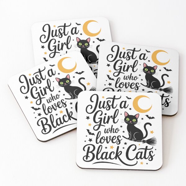 Item preview, Just a Girl Who Loves Black Cats – Cute Witchy Moon and Stars Halloween Design designed and sold by WitchyWhisper.