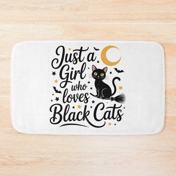 Item preview, Just a Girl Who Loves Black Cats – Cute Witchy Moon and Stars Halloween Design designed and sold by WitchyWhisper.