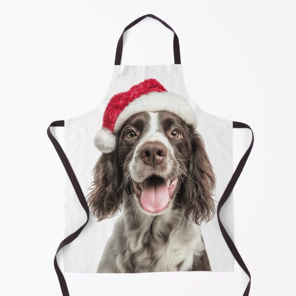 Item preview, English Springer Spaniel dog with Christmas Hat – Festive English Springer Spaniel Xmas Design designed and sold by LazyOwlStore.