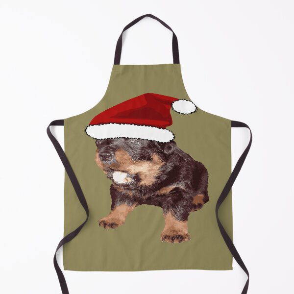 Item preview, Cute Christmas Rottweiler With Red Santa Hat designed and sold by taiche.