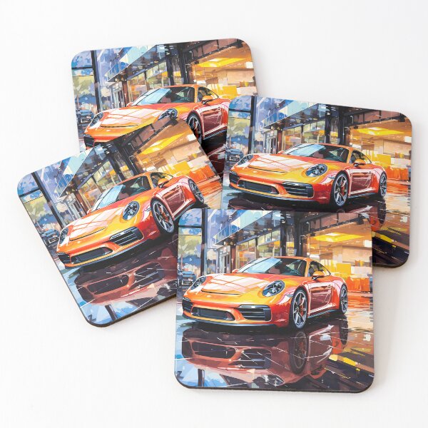 Item preview, Iconic Sports Car Reflected In Glass Of Modern Showroom designed and sold by RevUpDesign.