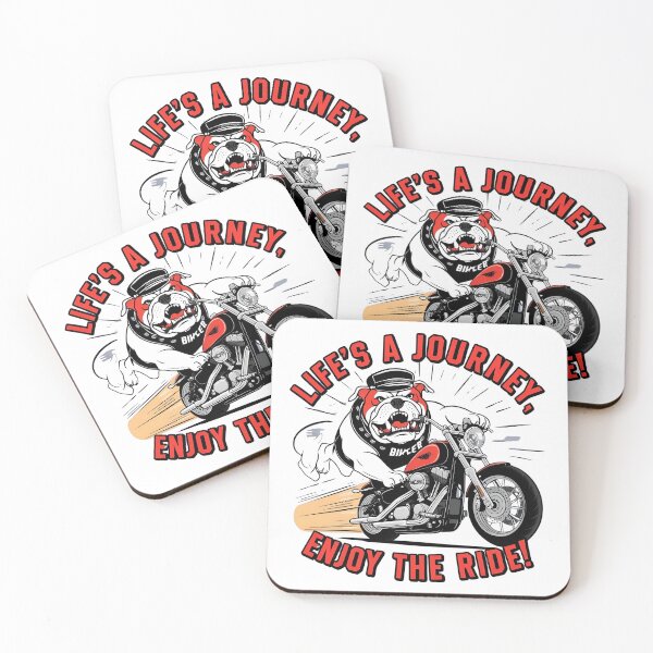 Item preview, Life's a Journey, Enjoy the Ride - Biker Bulldog Design designed and sold by JaZuLive.
