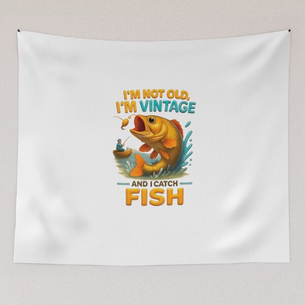 Item preview, I’m Not Old I’m Vintage and I Catch Fish – Funny Fishing Gift for Fishermen designed and sold by ArteeInnovation.