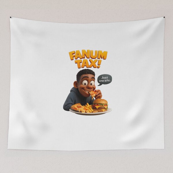 Item preview, Fanum Tax Meme – Funny Food Joke Just One Bite Design designed and sold by ArteeInnovation.