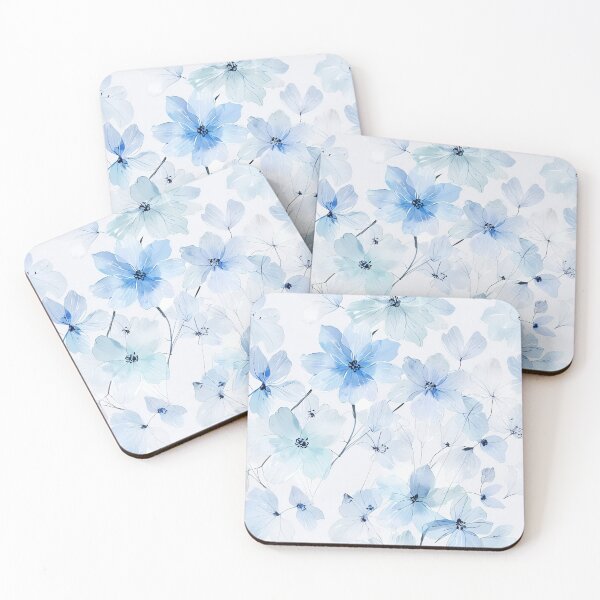 Item preview, Blue Transparent Flowers designed and sold by CoolPixels.