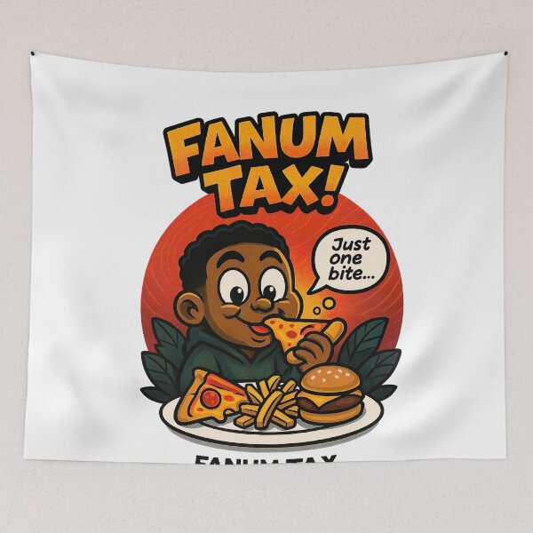Item preview, Fanum Tax Just One Bite – Funny Meme Food Design designed and sold by ArteeInnovation.