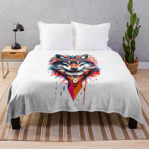 Item preview, Wolf Spirit Animal Artwork - Mystical Wild Wolf Art - Spiritual Animal Totem Design - Nature Wildlife Illustration designed and sold by Lineesh Kumar.