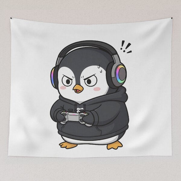 Item preview, Cute Penguin Gamer Controller Esports designed and sold by k3rstman1.