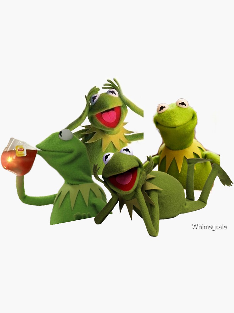 Kermit the frog Sticker for Sale by Whimsytale