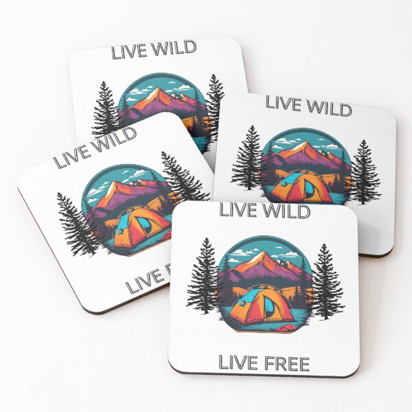 Item preview, Live Wild, Live Free - Adventure Camping Design designed and sold by JaZuLive.