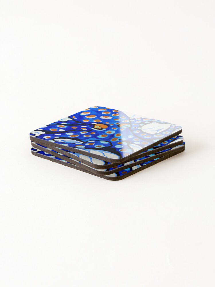 Thumbnail 4 of 5, Coasters (Set of 4), Blue Ringed Octopus designed and sold by 20apple.