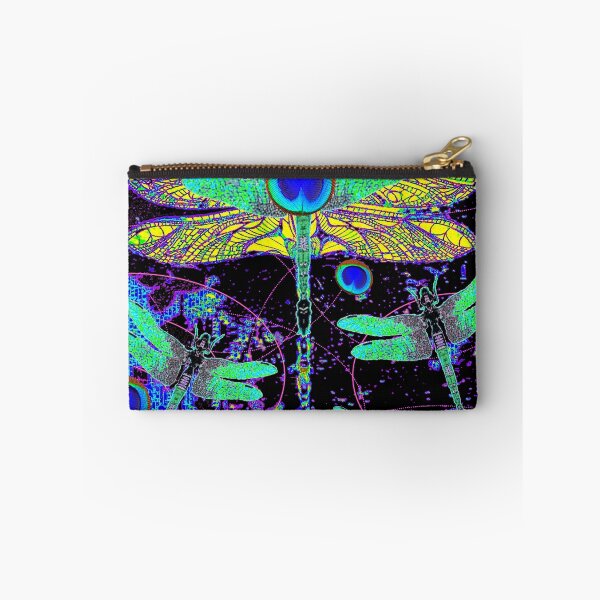 Item preview, CELESTIAL DRAGONFLIES DREAMSCAPE BLACK ART  designed and sold by sharlesart.