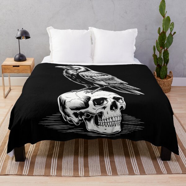 Item preview, Creepy Skull Spooky Bird Viking Crow Forest Animal Raven designed and sold by Moon-Ape.