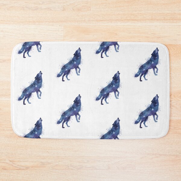 Item preview, Howling Wolf Galaxy Watercolor Silhouette designed and sold by 0606PM.