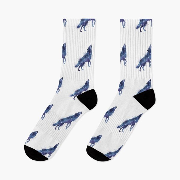 Item preview, Howling Wolf Galaxy Watercolor Silhouette designed and sold by 0606PM.