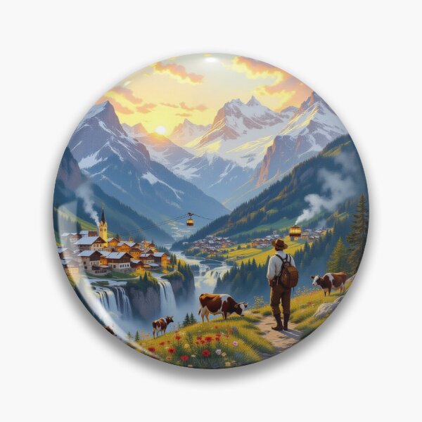 Item preview, Mountain magic and golden hour – tradition meets nature in a moment of quiet beauty designed and sold by FotoworldEdel.
