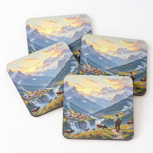Item preview, Mountain magic and golden hour – tradition meets nature in a moment of quiet beauty designed and sold by FotoworldEdel.