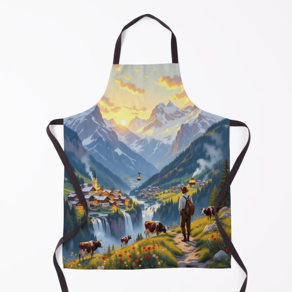Item preview, Mountain magic and golden hour – tradition meets nature in a moment of quiet beauty designed and sold by FotoworldEdel.