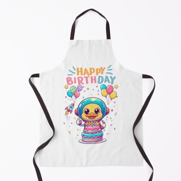 Item preview, Duck Astronaut Birthday Space Cake Gift designed and sold by DibuHumor.