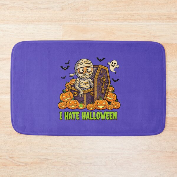 Item preview, I HATE HALLOWEEN CUTE CARTOON OF A MUMMY designed and sold by infinitearte.