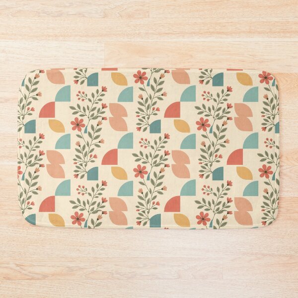 Item preview, Pastel Geometric Floral Flower Leaves, Light  Theme, Stylize, Repeated Texture Pattern (image size 8320x12480) designed and sold by Digital-Davinci.