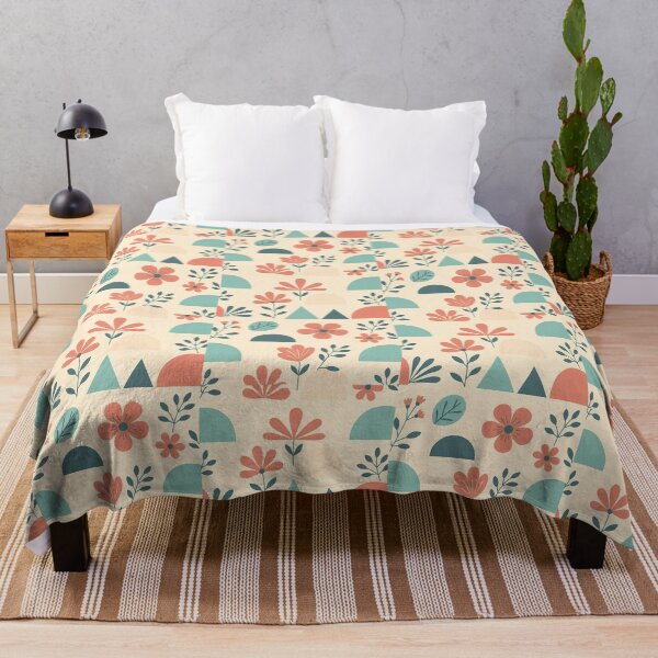 Item preview, Pastel Geometric Floral Flower Leaves, Light Theme, Stylize, Repeated Texture Pattern (image size 8320x12480) designed and sold by Digital-Davinci.