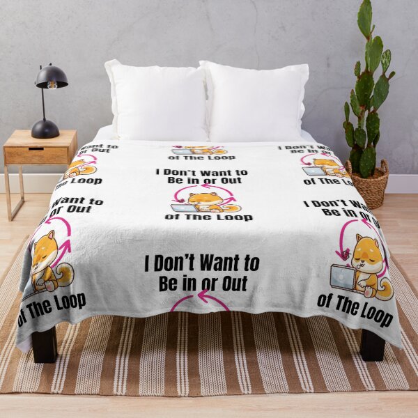 Item preview, I dont want to be in or out of the loop Cute Shiba Inu Programmer | Kawaii Dog Coding Design | Lazy Working Dog Laptop Art designed and sold by luckyhue.