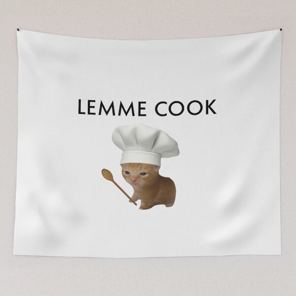 Item preview, Funny Cat Chef Meme Lemme Cook Design designed and sold by margamPagenberg.