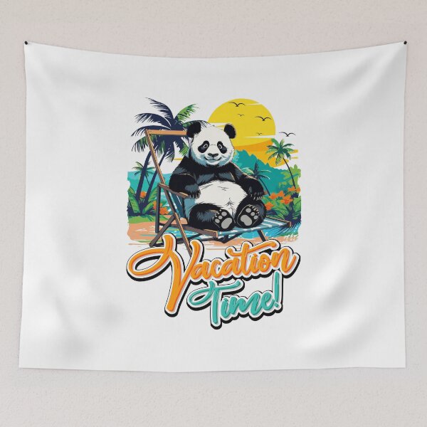 Item preview, Vacation Time Panda Tropical Sunset designed and sold by berwies.