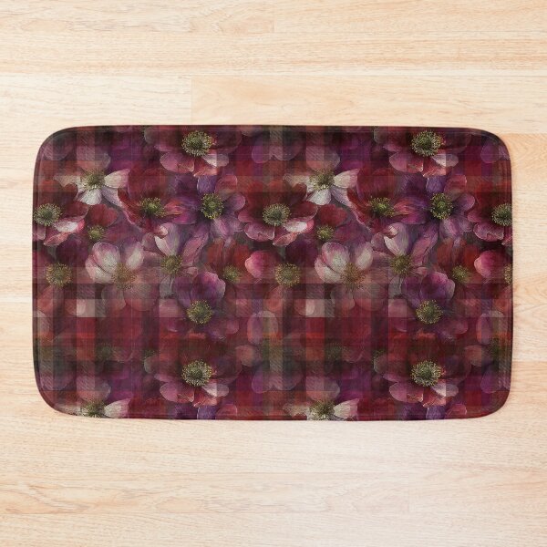 Item preview, Checkered Burgundy Red Anemone designed and sold by Tina Veenstra.