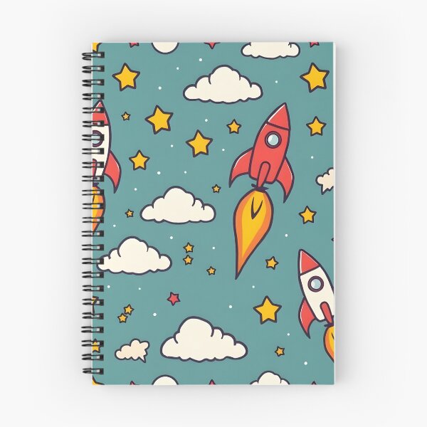 Item preview, Playful Rockets Flying Through Stars and Clouds designed and sold by JavisSRDesign.