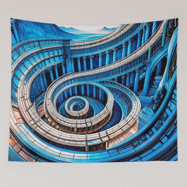 Item preview, Grand Azure Spiral Architecture designed and sold by LanaGustavsson.