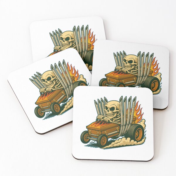 Item preview, Hot Rod Coffin Racer Skeleton designed and sold by Nibble & Doodle.