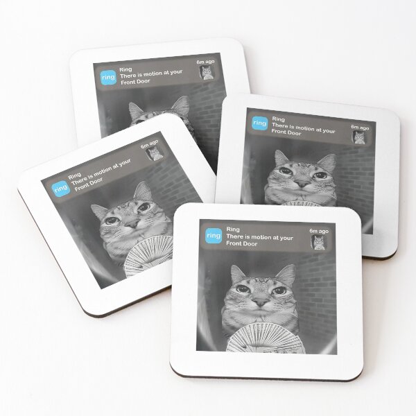 Item preview, Funny Cat Doorbell Meme With Cash designed and sold by margamPagenberg.