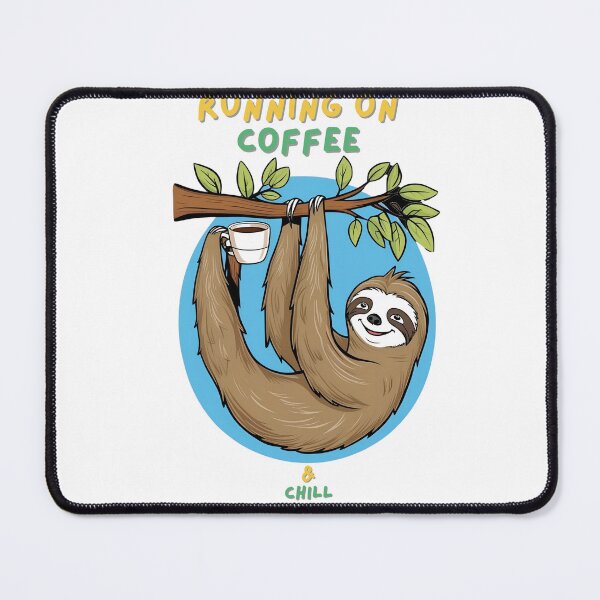 Item preview, Running on Coffee & Chill – Funny Sloth School Design designed and sold by JaZuLive.