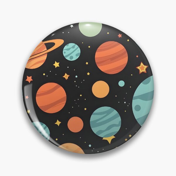 Item preview, Colorful Cartoon Planets and Stars Pattern designed and sold by JavisSRDesign.