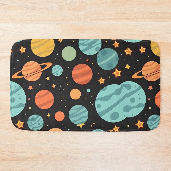 Item preview, Colorful Cartoon Planets and Stars Pattern designed and sold by JavisSRDesign.