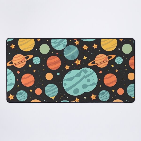 Item preview, Colorful Cartoon Planets and Stars Pattern designed and sold by JavisSRDesign.
