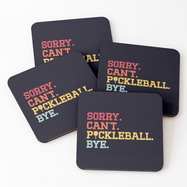 Item preview, SORRY CAN’T PICKLEBALL BYE – Funny Sarcastic Retro Vintage Pickleball Player Quote Distressed Typography Design designed and sold by zenturtlemerch.