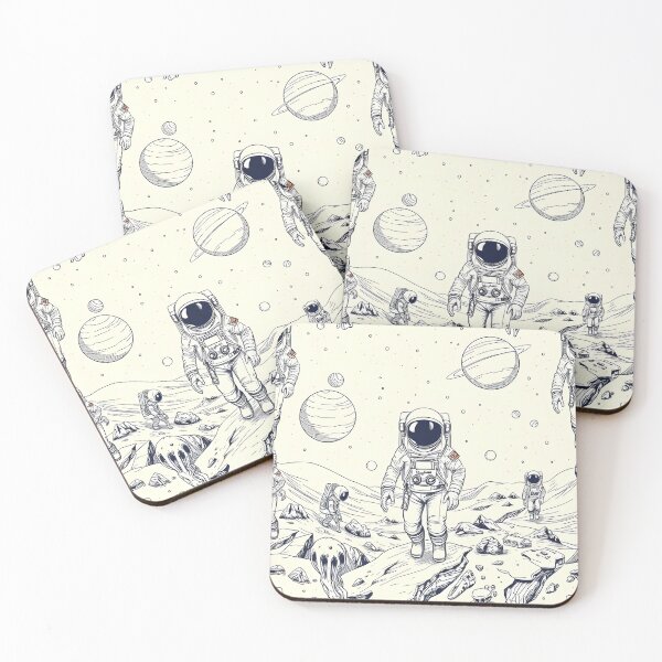 Item preview, Astronauts Exploring Alien Worlds Illustration designed and sold by JavisSRDesign.