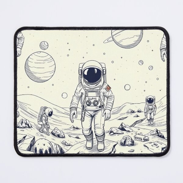 Item preview, Astronauts Exploring Alien Worlds Illustration designed and sold by JavisSRDesign.