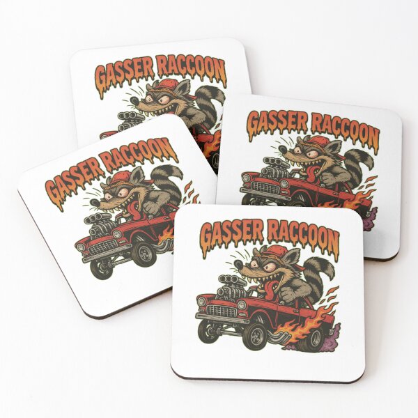 Item preview, Gasser Raccoon in Flame Ride designed and sold by Nibble & Doodle.