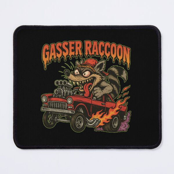 Item preview, Gasser Raccoon in Flame Ride designed and sold by Nibble & Doodle.