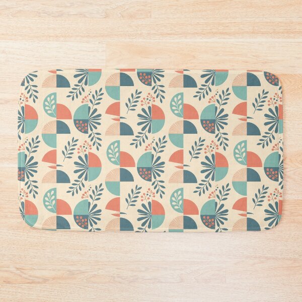 Item preview, Pastel Geometric Floral Flower Leaves, Light  Theme, Stylize, Repeated Texture Pattern (image size 8320x12480) designed and sold by Digital-Davinci.