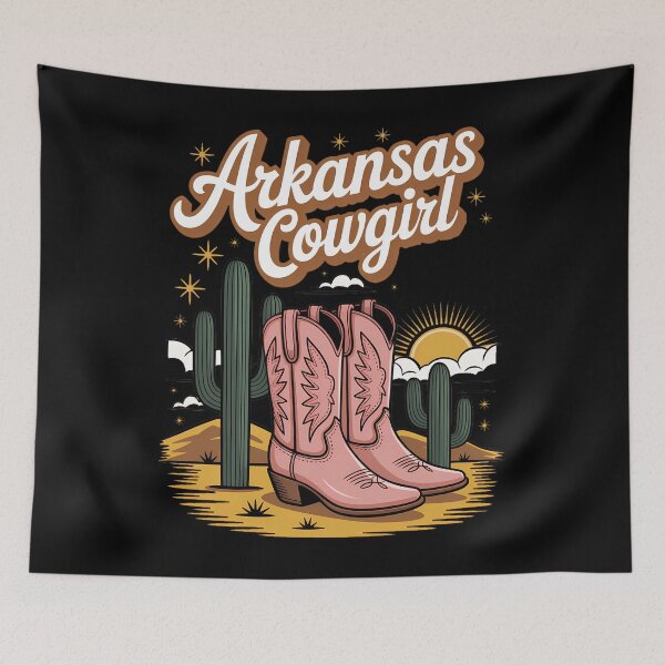 Item preview, Arkansas AR Cowgirl Cowboy Fan Boots Vintage Western designed and sold by TrinaEspinoza.