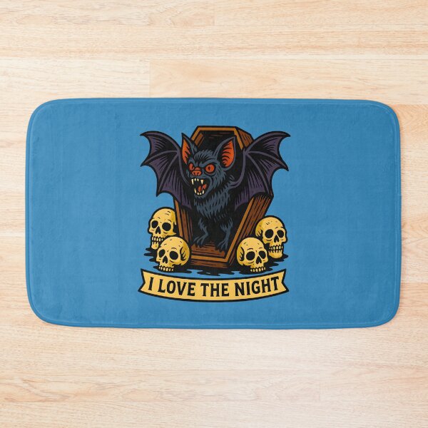 Item preview, I LOVE THE NIGHT BAT AND VINTAGE COFFIN designed and sold by infinitearte.